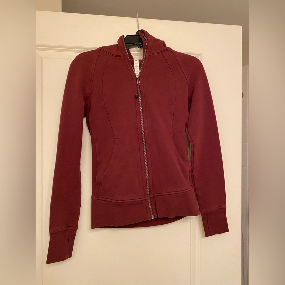 Lululemon Scuba Zip Up Hoodie Burgundy
